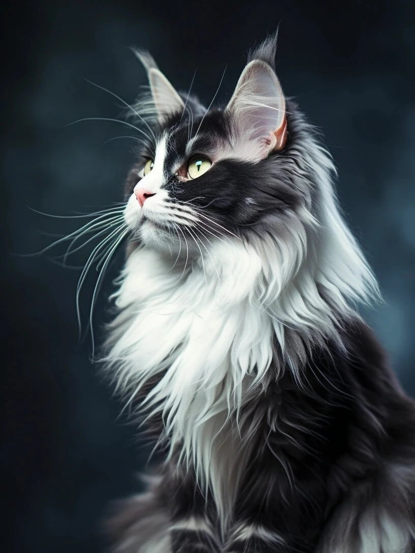 New Maine Coon DIY Diamond Art Painting Kits Crafts Big Cats Portrait Sets Embroidery Mosaic Hand Gift Home Decor Cross Stitch