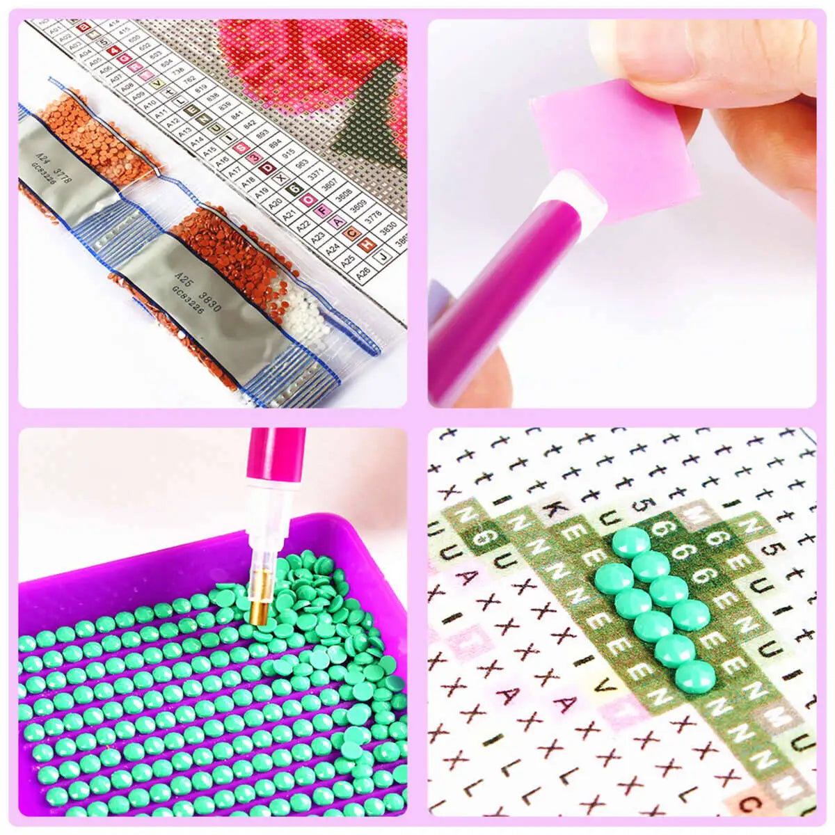 DIY Dog Flower Diamond Painting Square/Round Drills