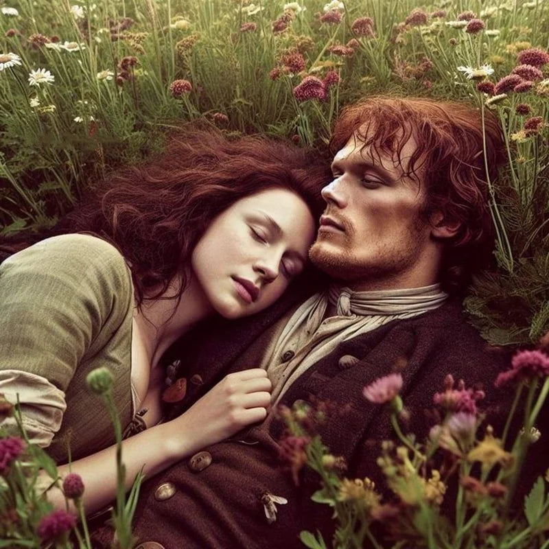 Outlander Diamond Painting Kit Claire Randall, Jamie Fraser Portrait DIY Round Drill