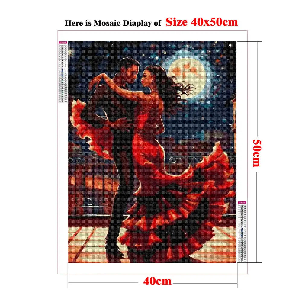 DIY Diamond Painting Mosaic Flamenco Dancer Full Square/Round Drill