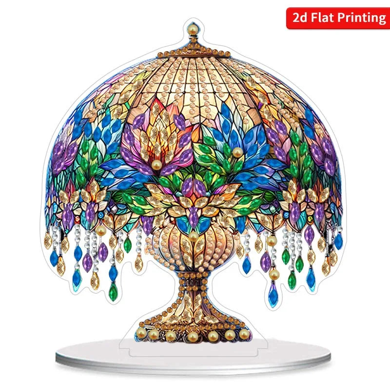 2D/ Flat Diamond Painting Decoration Ornament, DIY Unique Special Shapes Diamond Design, Suitable For Home, Bedroom, Office Desk