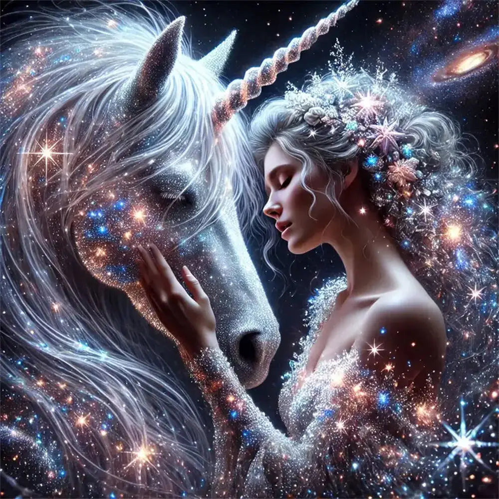 Huacan 5D DIY Unicorn Fairy Diamond Painting Full Square / Round Drill
