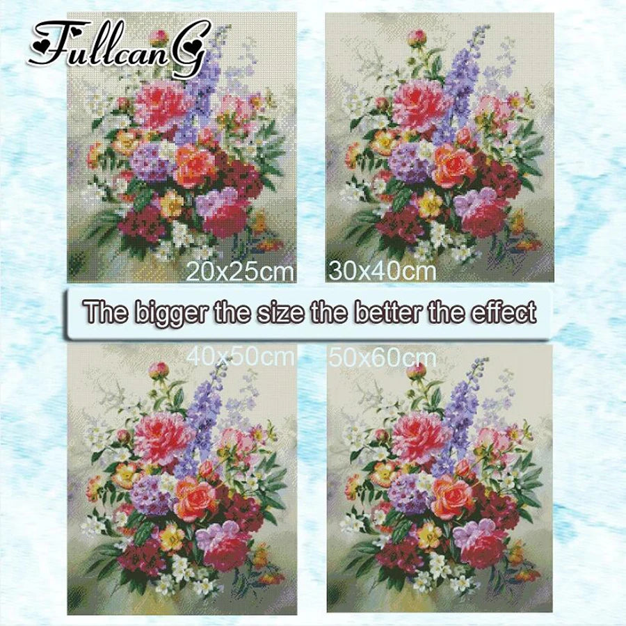 Fullcang Lion King Large Size DIY Diamond Painting Kits Animals Full Square / Round Drill Mosaic Wall Decor
