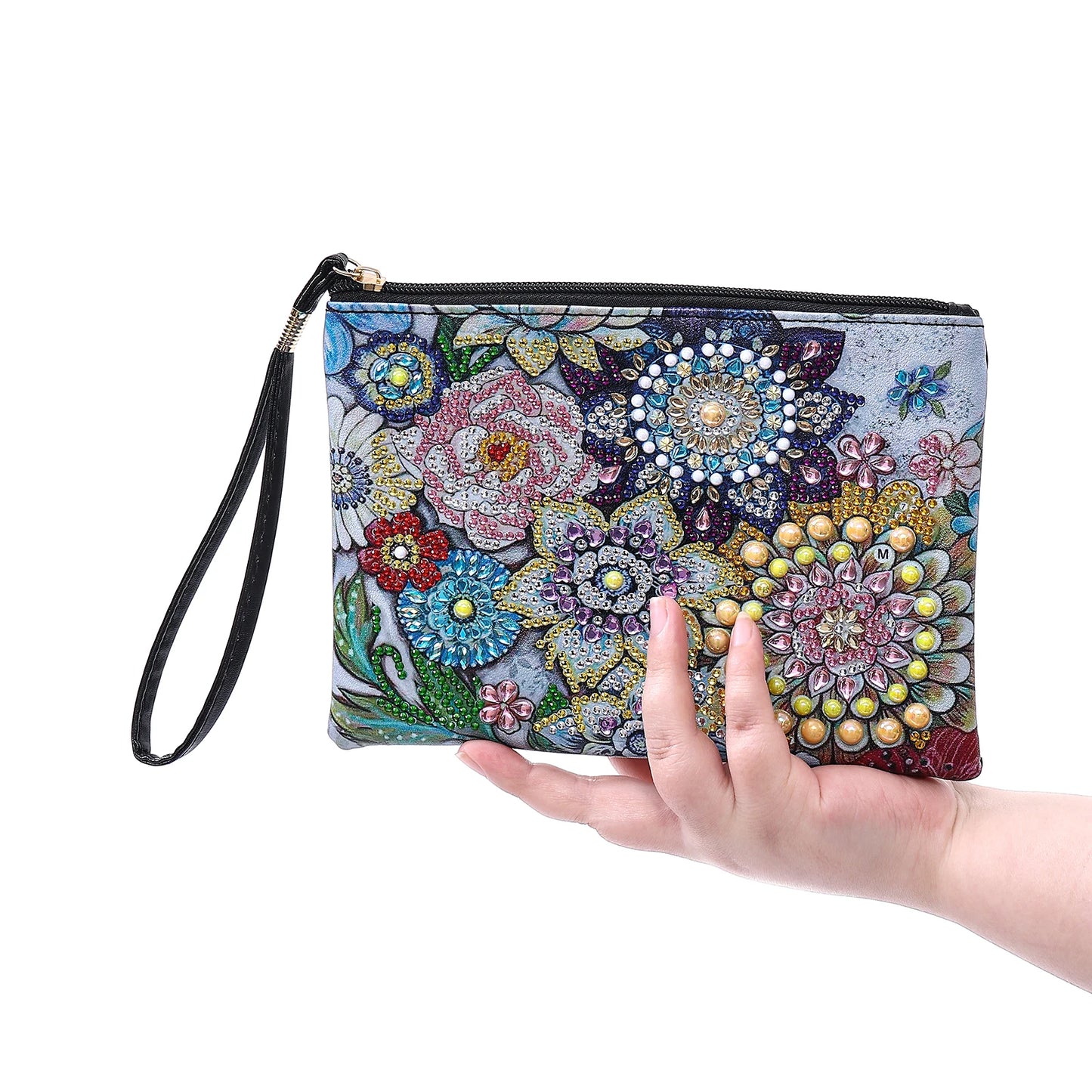 1pc DIY Purses Diamond Painting Mandala Kits for Adults One Sided Drill PU Leather Handbags Cactus Diamond Art Purses for Women