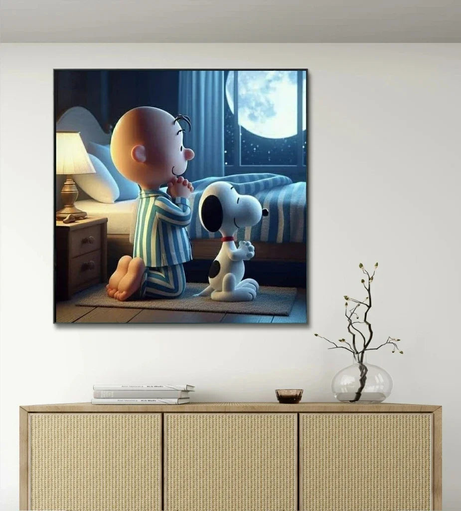 Kawaii Snoopy Cartoon Comics Diamond Painting, DIY Partial Round Drill
