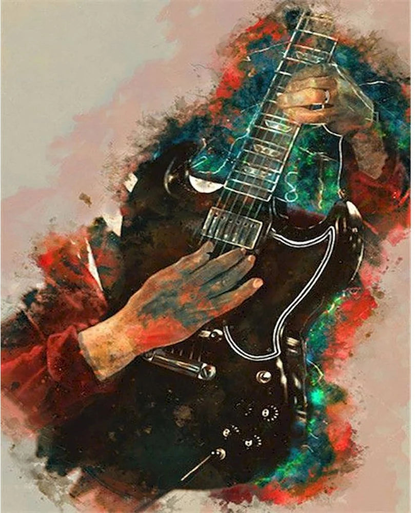 Guitar Full Round Diamond 5D DIY Painting