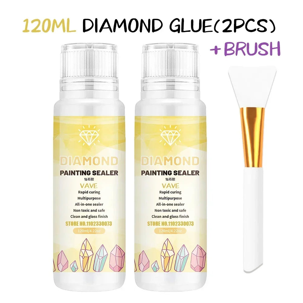 5d Diamond Painting Tools Glue Gel Permanent Hold Shine Effect Accessories