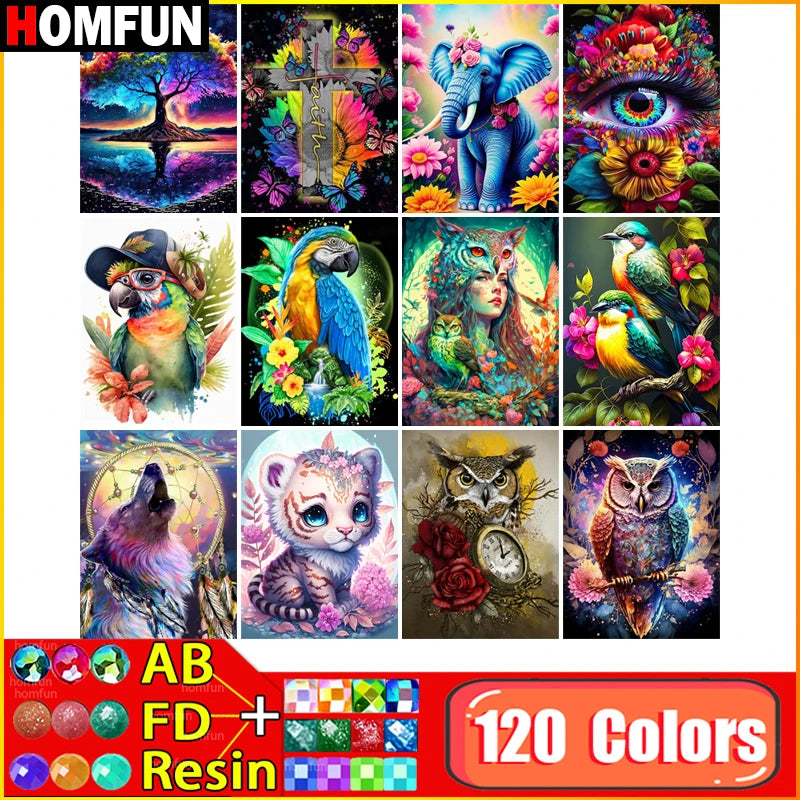 DIY Diamond Painting Kit "Animals" 5D Square/Round Drills