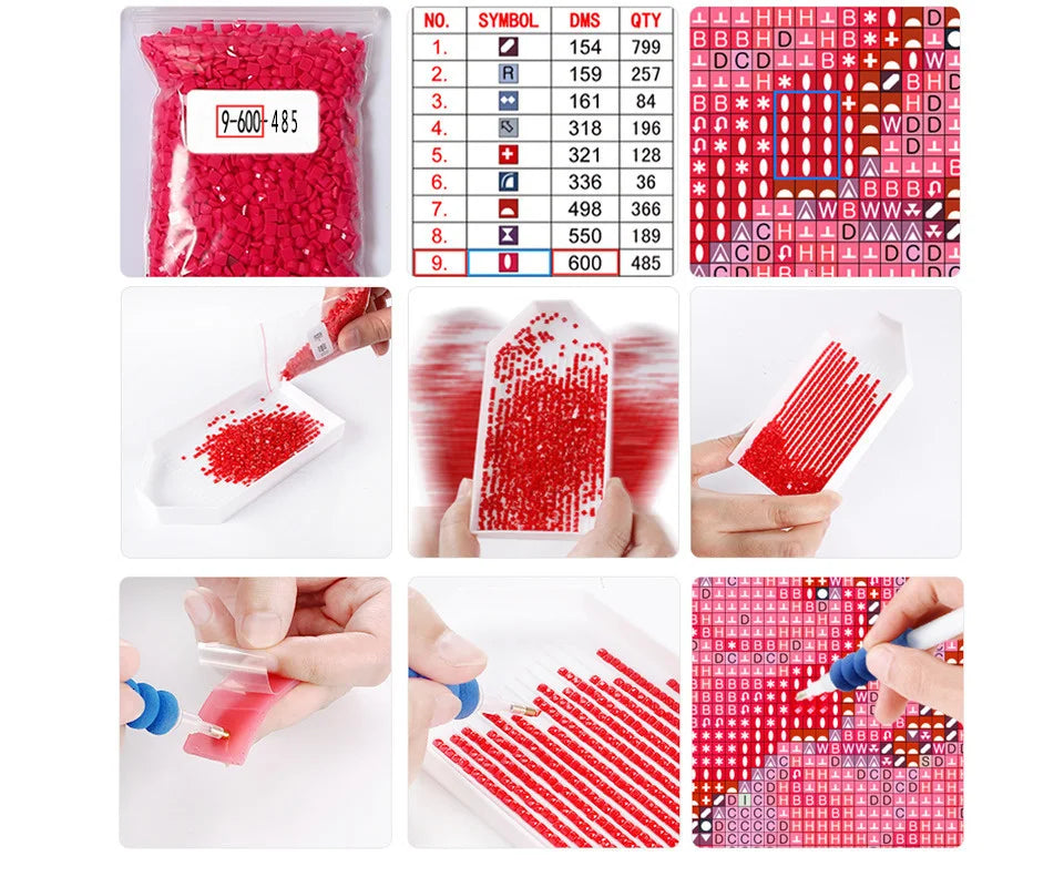 Huacan DIY Diamond Painting Landscape Window Flower Full Square / Round Drill