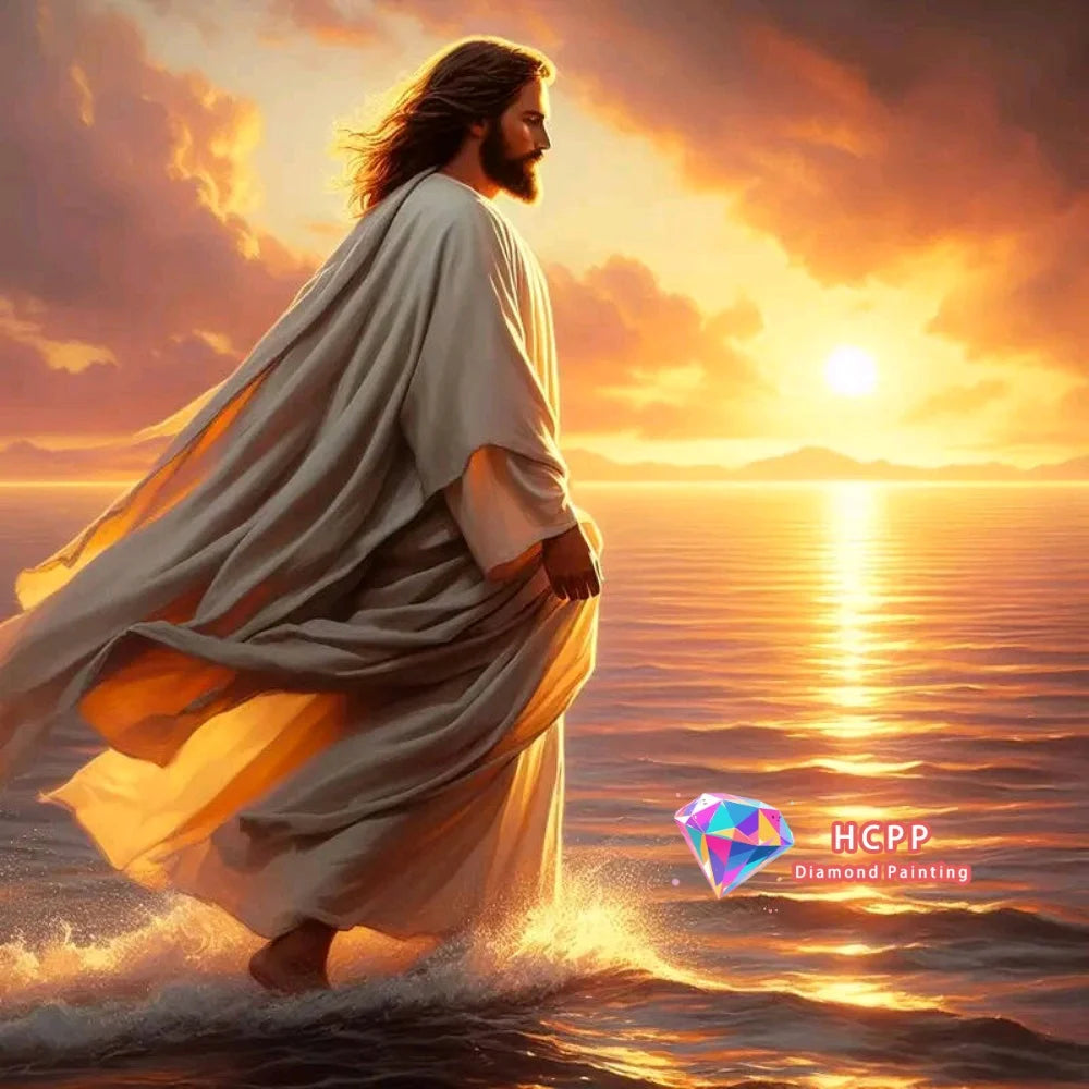 Portrait Jesus Diamond Painting Kit Square or Round Diamond 5D DIY