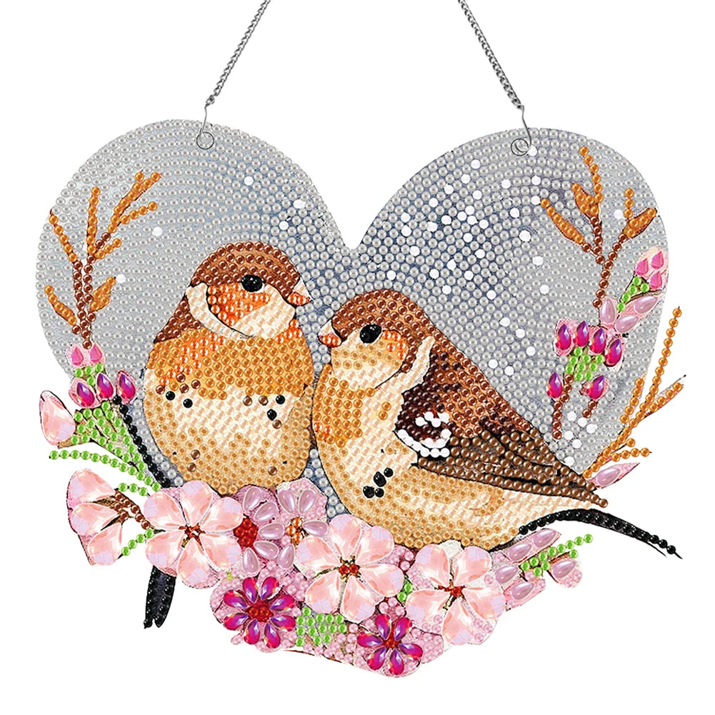 Acrylic Butterfly Single-Sided Diamond Painting Hanging Pendant Diamond Art Hanging Pendant 5D DIY Diamond Painting Dots Pendant