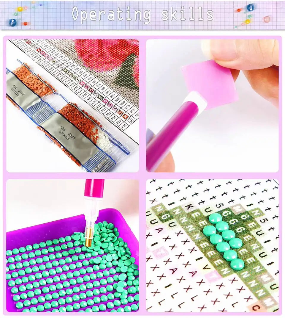 Evershine 5D DIY Diamond Painting Book Rose Flower, Full Square/ Round Drills