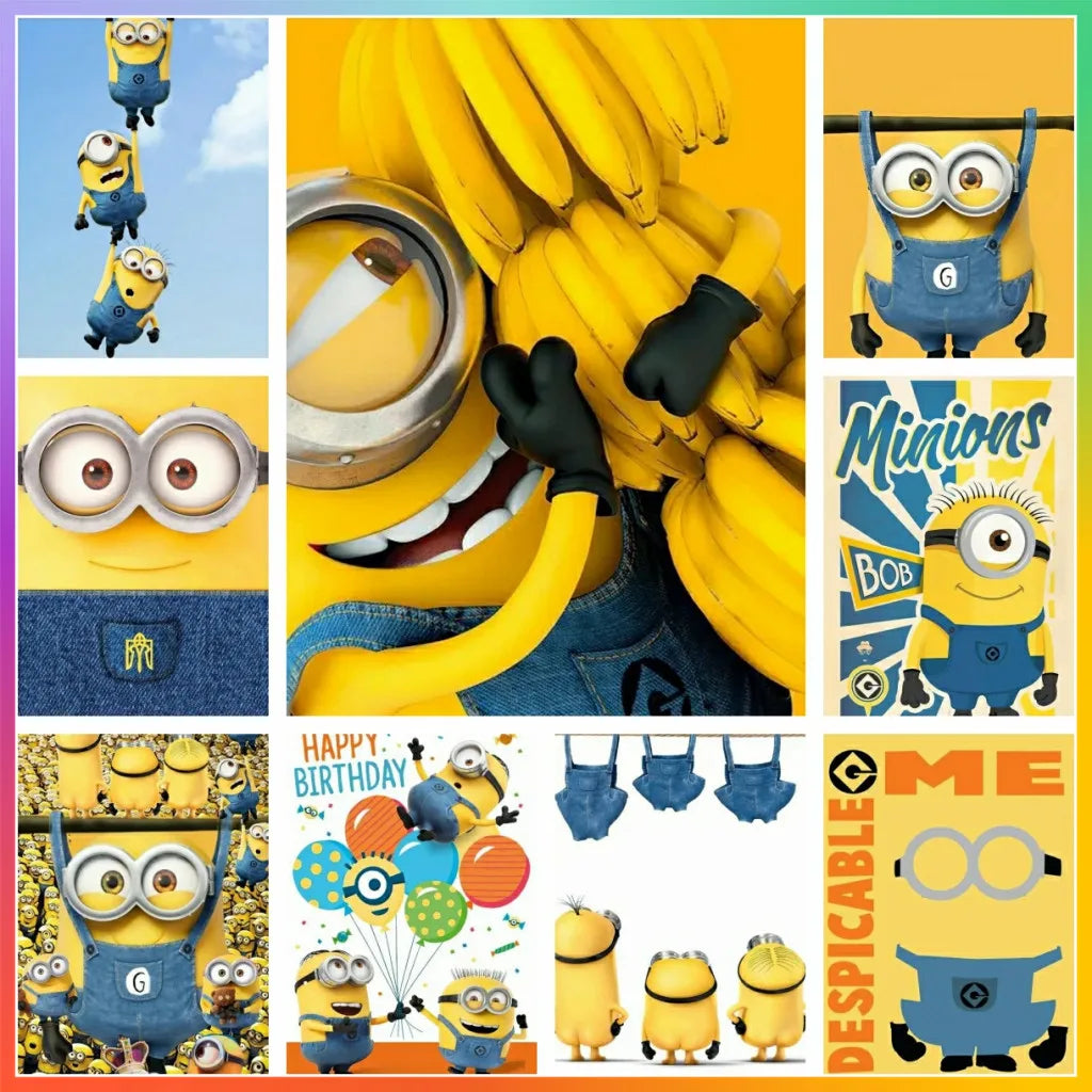 Cute Minions Cartoon DIY Diamond Painting Round Drill
