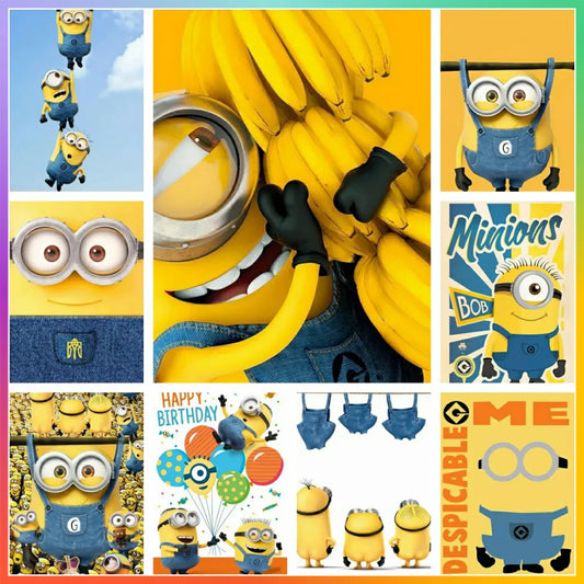 Cute Minions Cartoon DIY Diamond Painting Round Drill