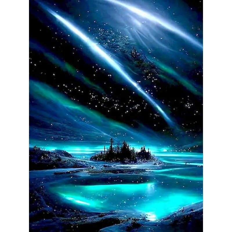 5D DIY Diamond Painting Moonlight Beach Landscape Full Square / Round