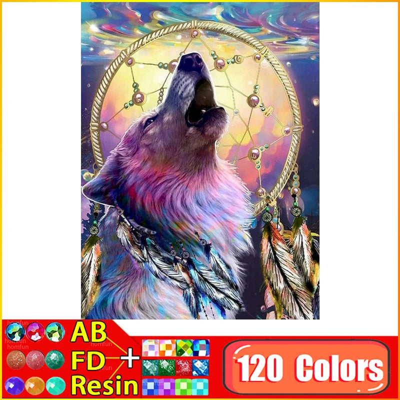 DIY Diamond Painting Kit "Animals" 5D Square/Round Drills