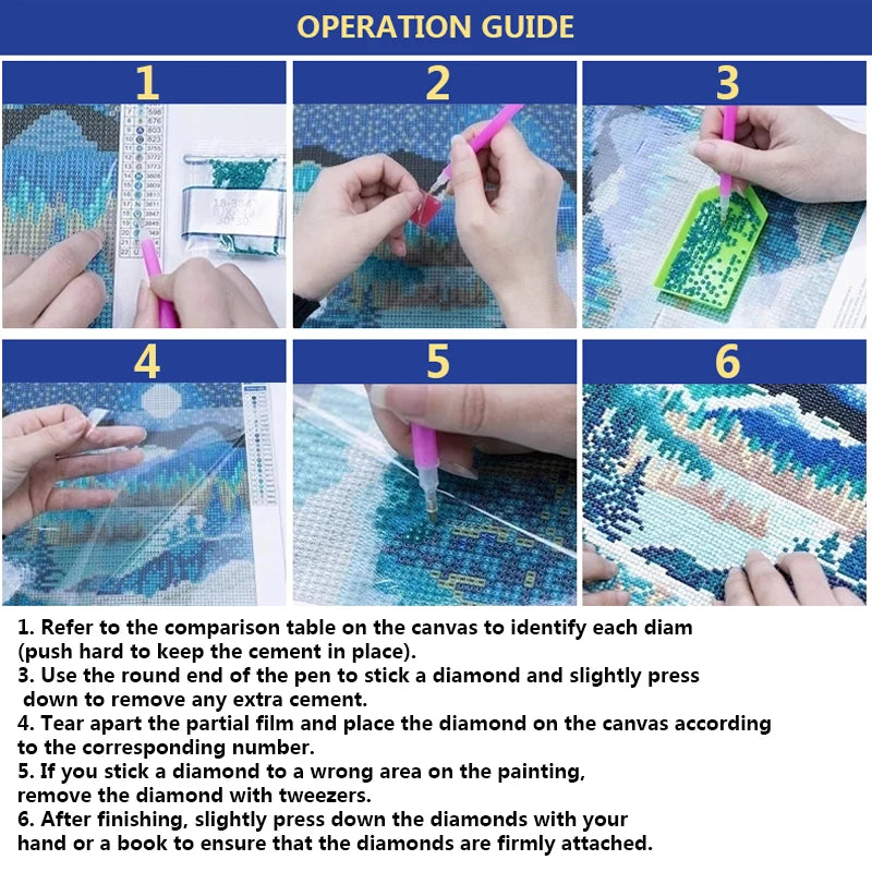 5D DIY Diamond Painting Waterfall Beach Full Circle Diamond Mosaic Sunset Scenery Diamond Embroidery Home Decor Gift