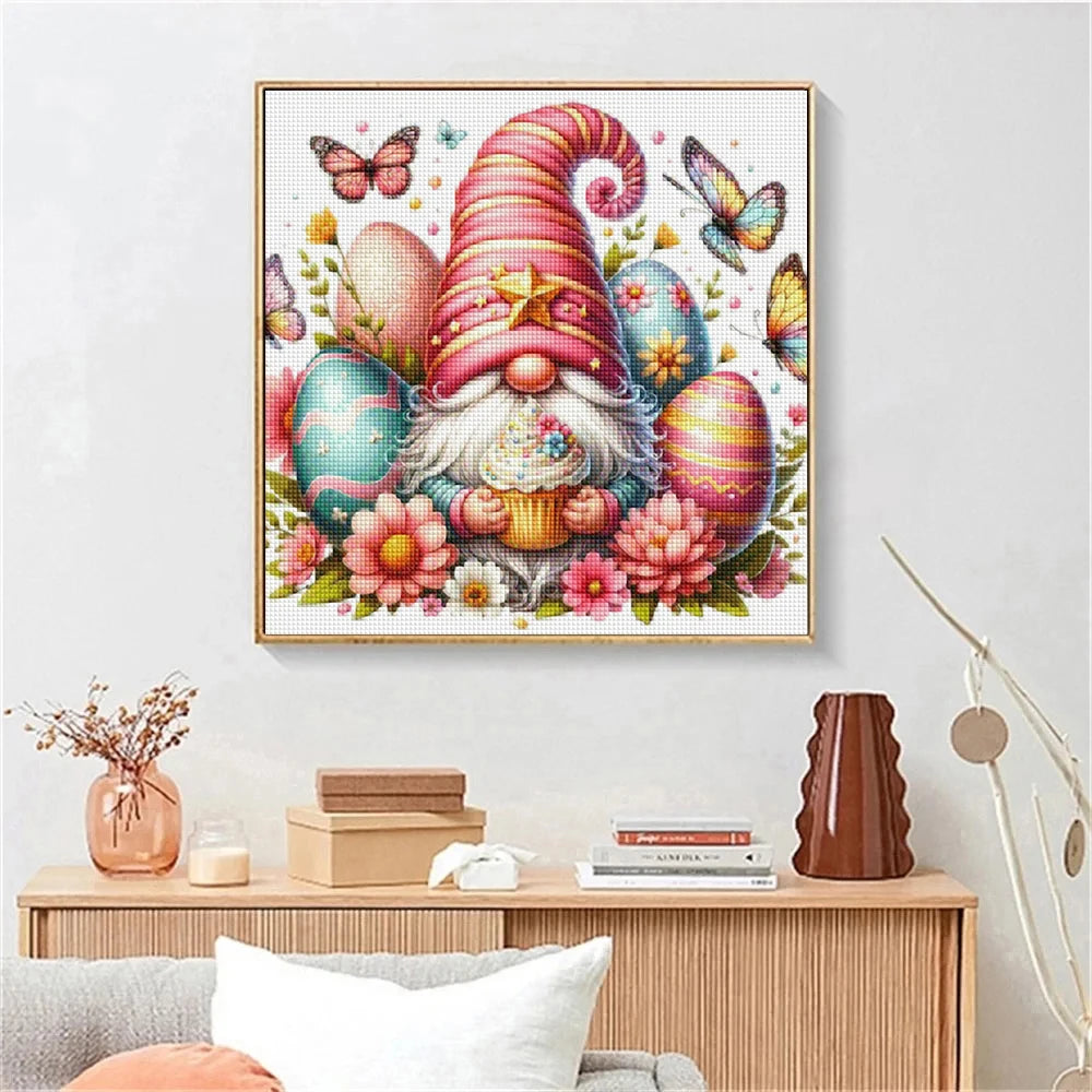 DIY Christmas Diamond Painting Gnome Full Diamond Mosaic Cartoon Elf Cross Stitch Set Art Festival Home Decoration Gift