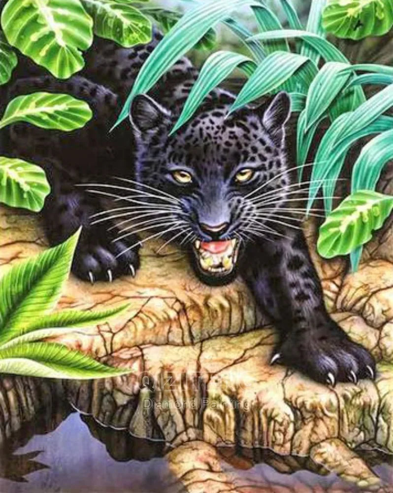 5D DIY Diamond Painting Tiger / Cheetah Full Square / Round Drill