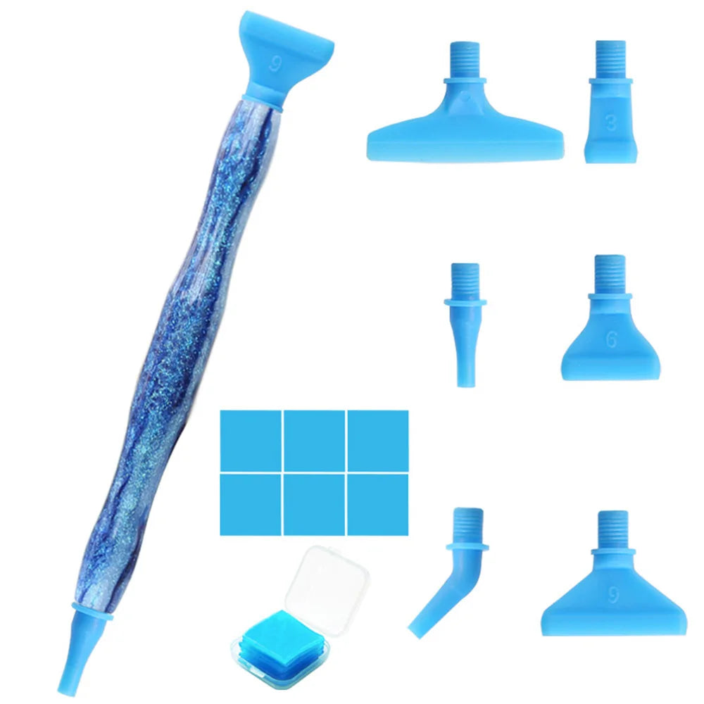 5D Resin Diamond Painting Pen Thread Metal Replacement Pen Heads Point Drill Pens With Glue Clay DIY Art Crafts Diamond Painting