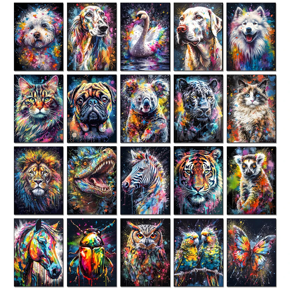 DIY Diamond Painting Cat, Dog, Swan, Other Animals Diamond Painting Full Square / Round Drill