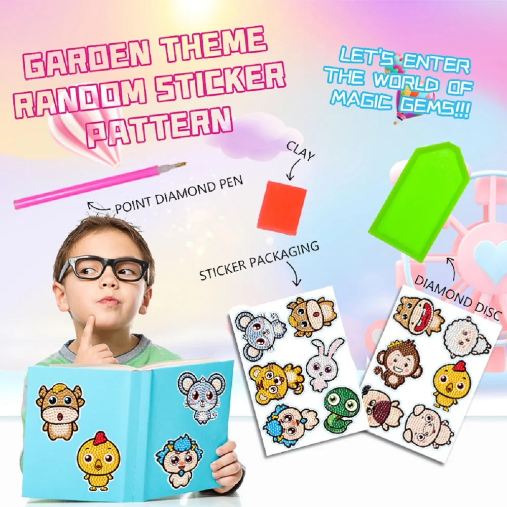 Pikachu Digimon Diamond Painting Sticker DIY Animal Character Cartoon Stickers