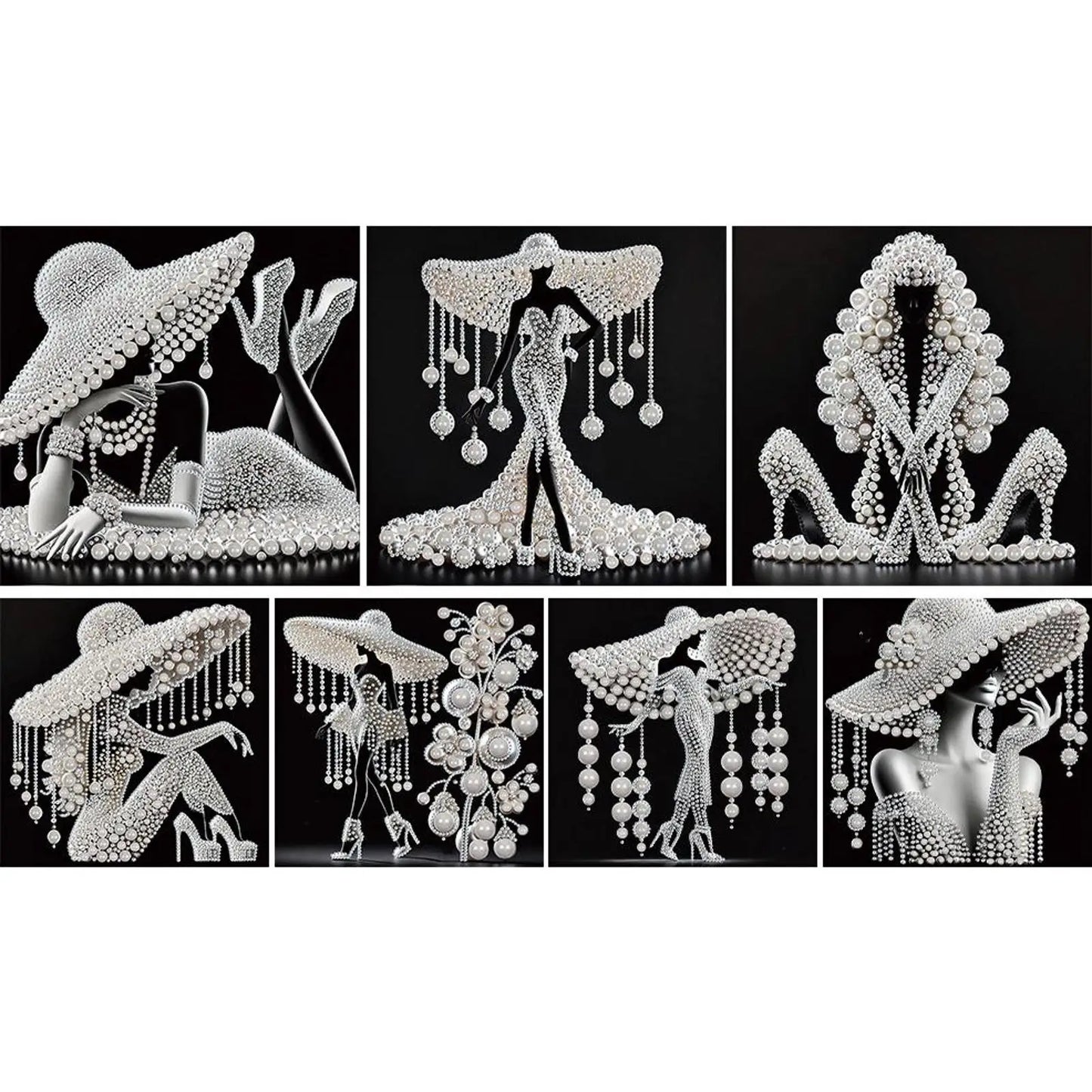 5D DIY Partial Special Shaped Drill Diamond Painting Kit Elegant Lady