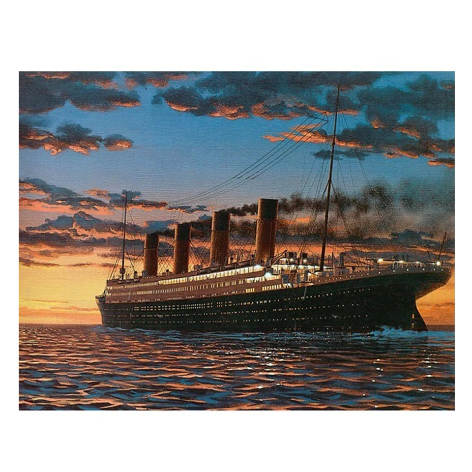 Titanic 5D DIY Diamond Painting Kits Full Square Or Round Diamond Wall Art