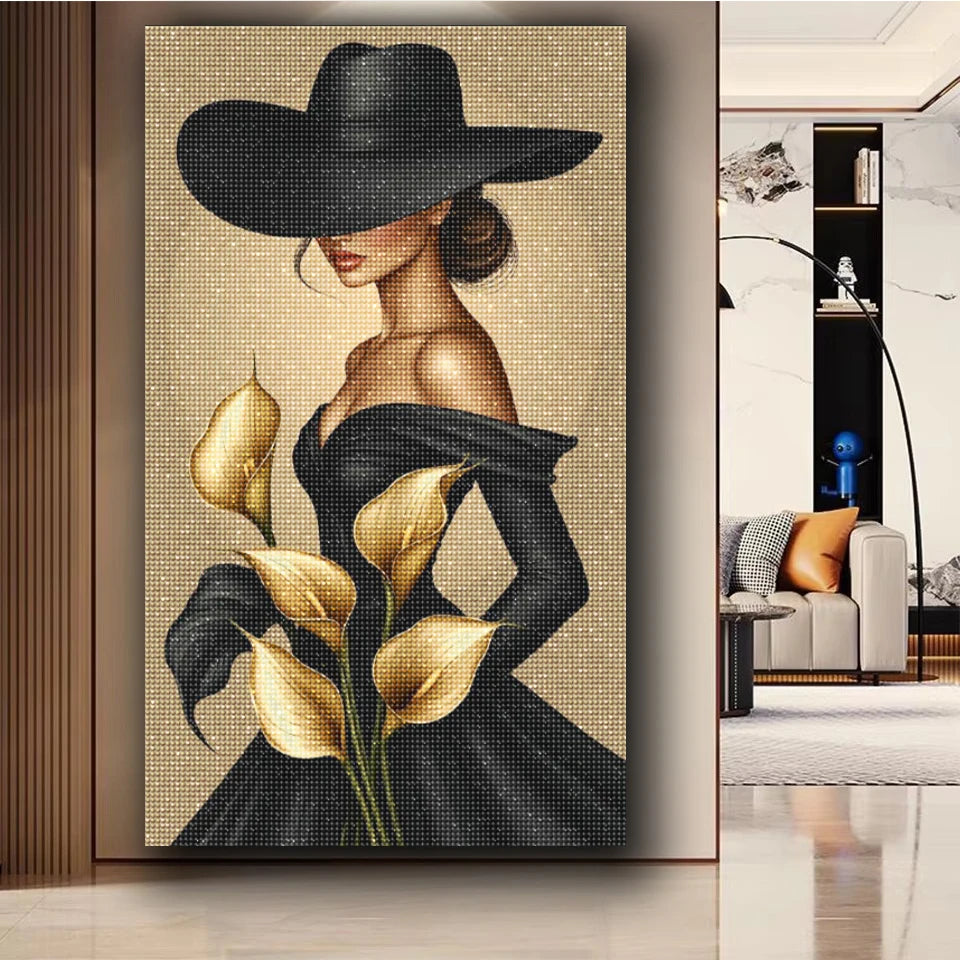 Elegant Lady DIY Diamond Painting Full Square / Round Drill, Large Size