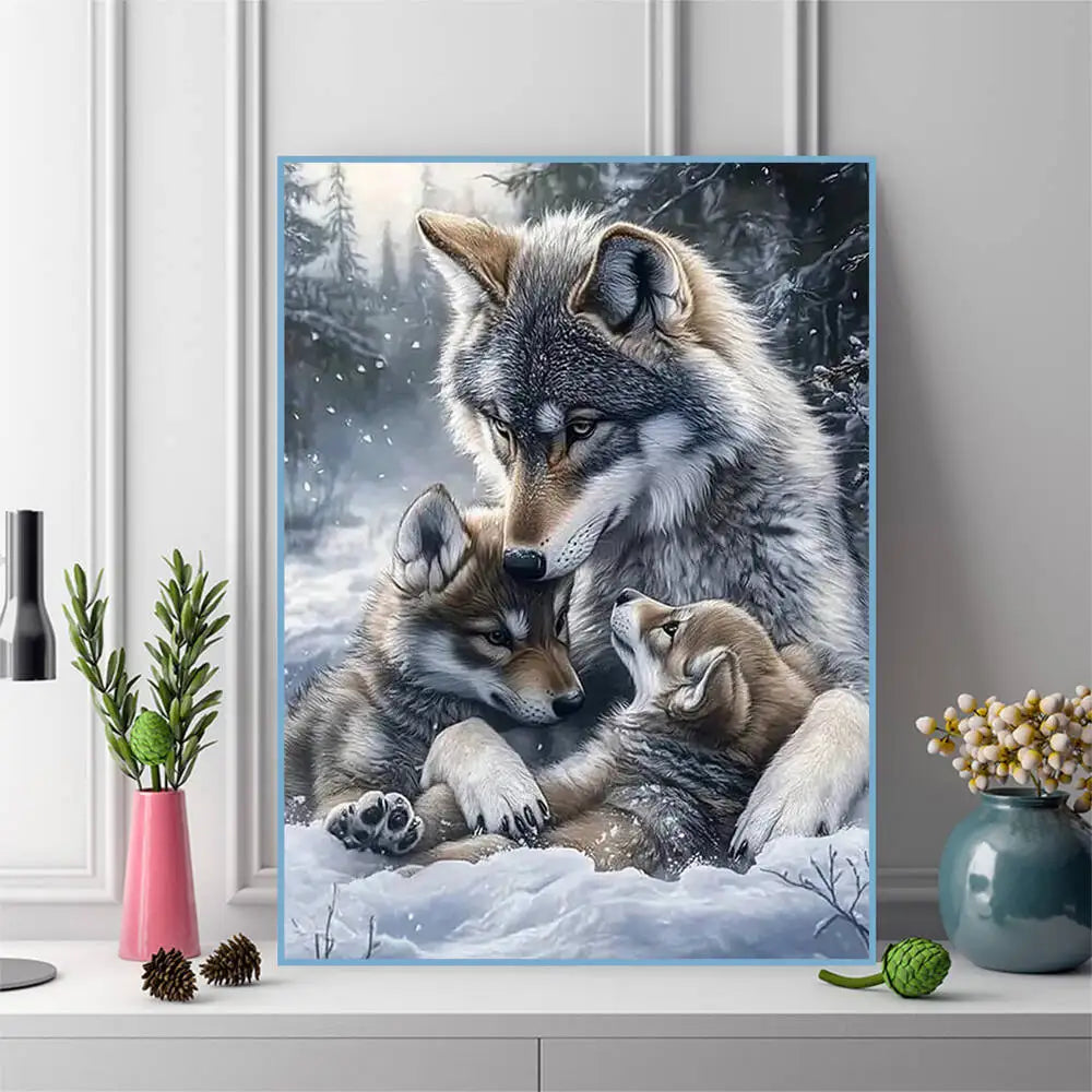 Evershine Full Square / Round Diamond Mosaic Wolf Winter Diamond Painting