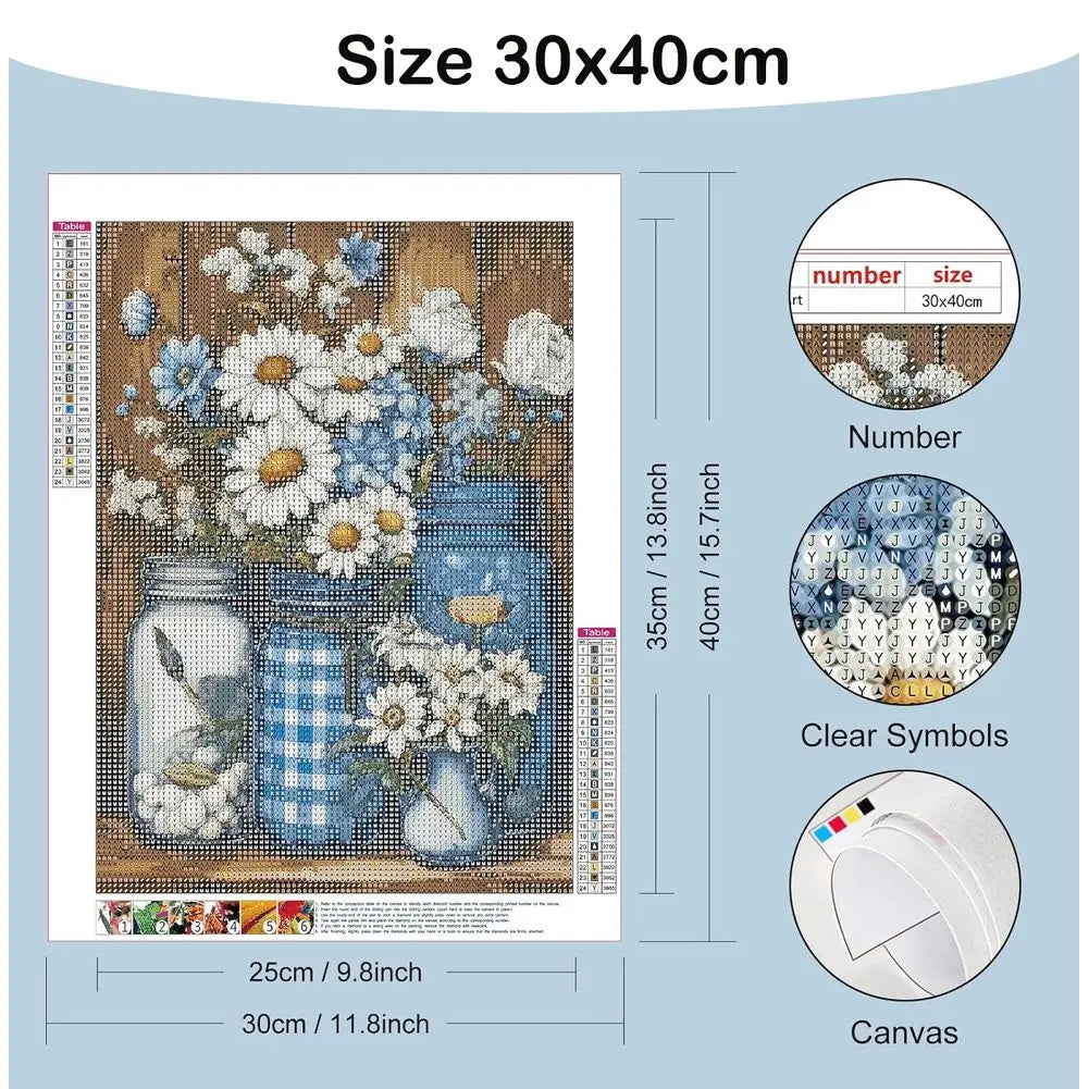 5D Diamond Painting Full Square / Round Family Poster Heart Text Love