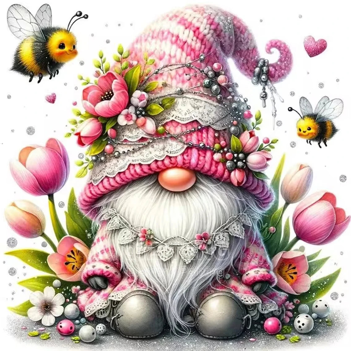 DIY Christmas Diamond Painting Gnome Full Diamond Mosaic Cartoon Elf Cross Stitch Set Art Festival Home Decoration Gift