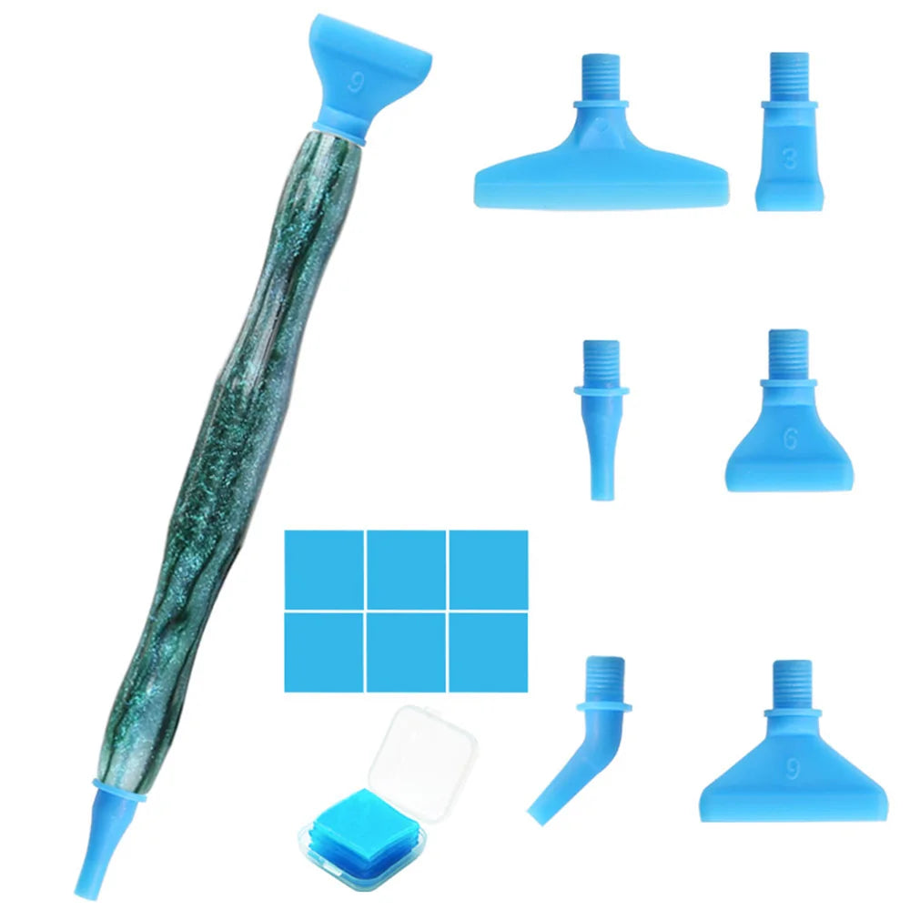 5D Resin Diamond Painting Pen Thread Metal Replacement Pen Heads Point Drill Pens With Glue Clay DIY Art Crafts Diamond Painting