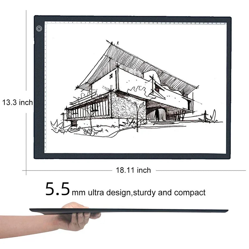 A4/A3 Drawing Tablet Wacom Digital Graphic Tablet LED Diamond Painting Light Pad Board, Portable Board