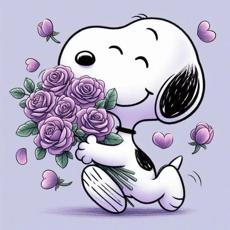 Cartoon Comics Snoopy Diamond Painting DIY Full Round Drill