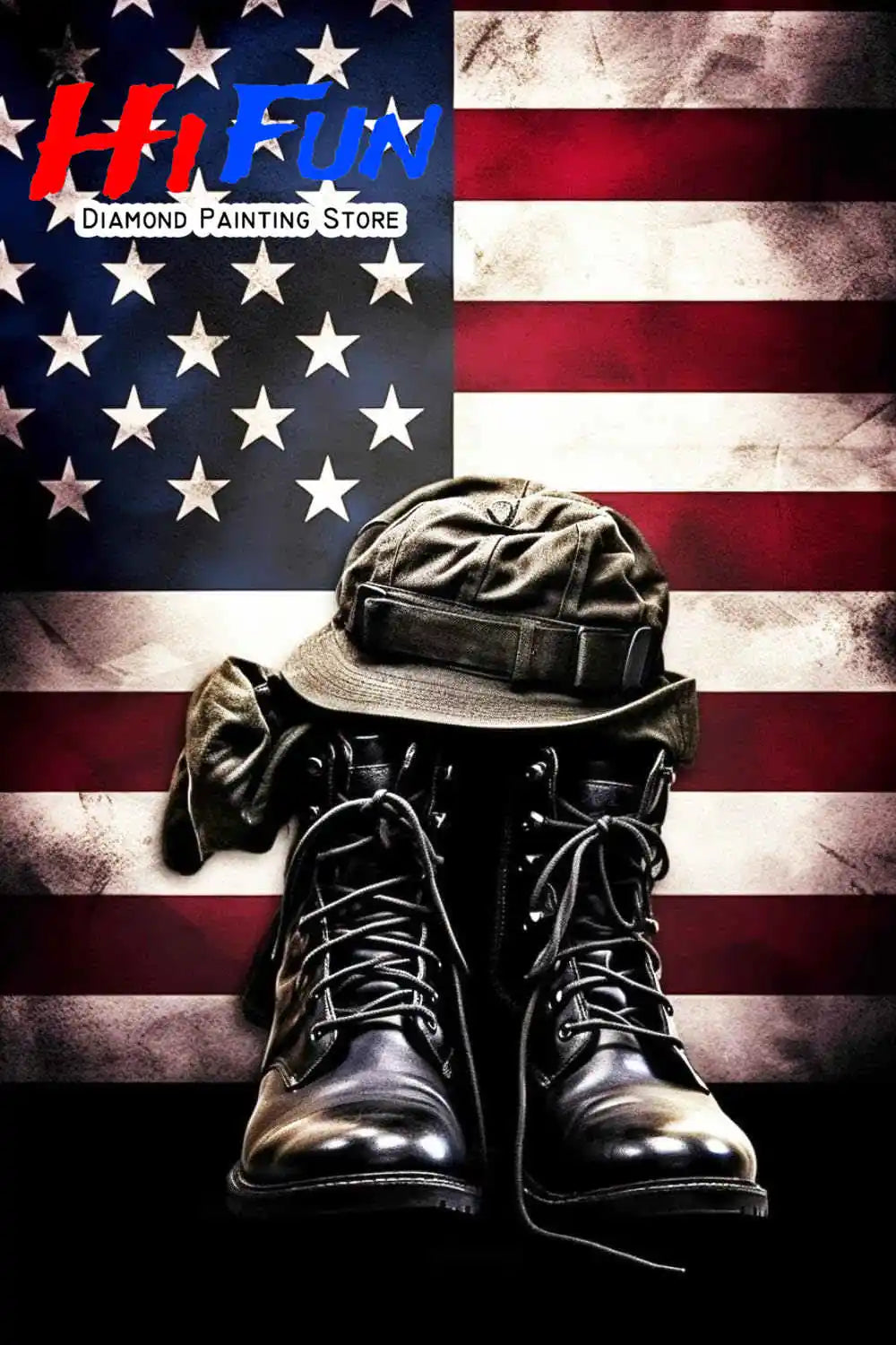 American Flag / Boots 5d DIY Diamond Painting Kits Full Square / Round Drills