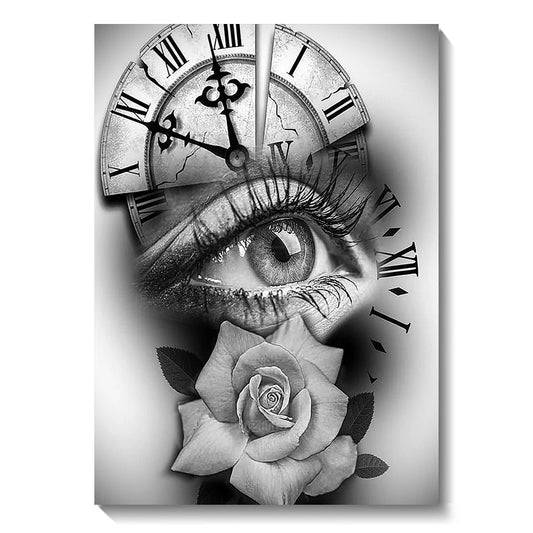 Black and White Eye Full Round Diamond Painting