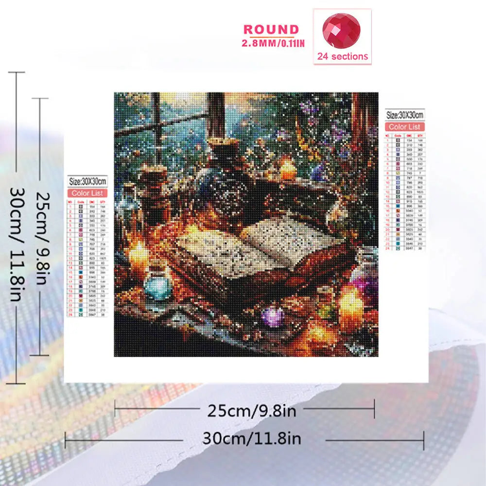 Evershine DIY Full Square / Round Diamond Painting Book, Bottle / Landscape