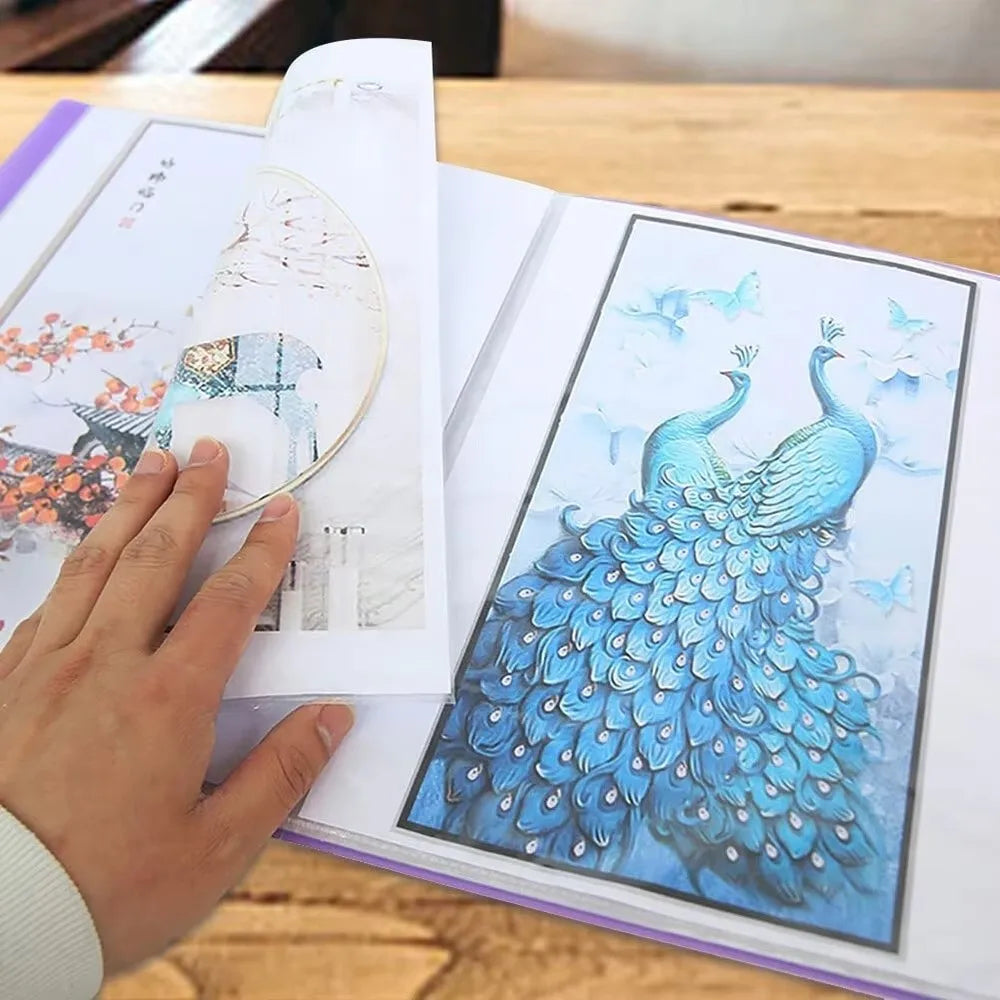 Transparent Diamond Painting Album Book Cover 30 Pages, 60 Pages Securely Stores And Displays Storage File Folder