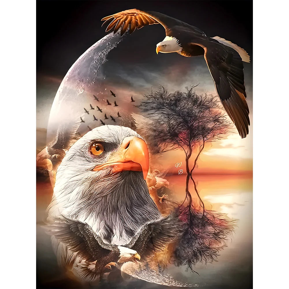 5D DIY Full Round Drill Diamond Painting Eagle Kit 30x40cm