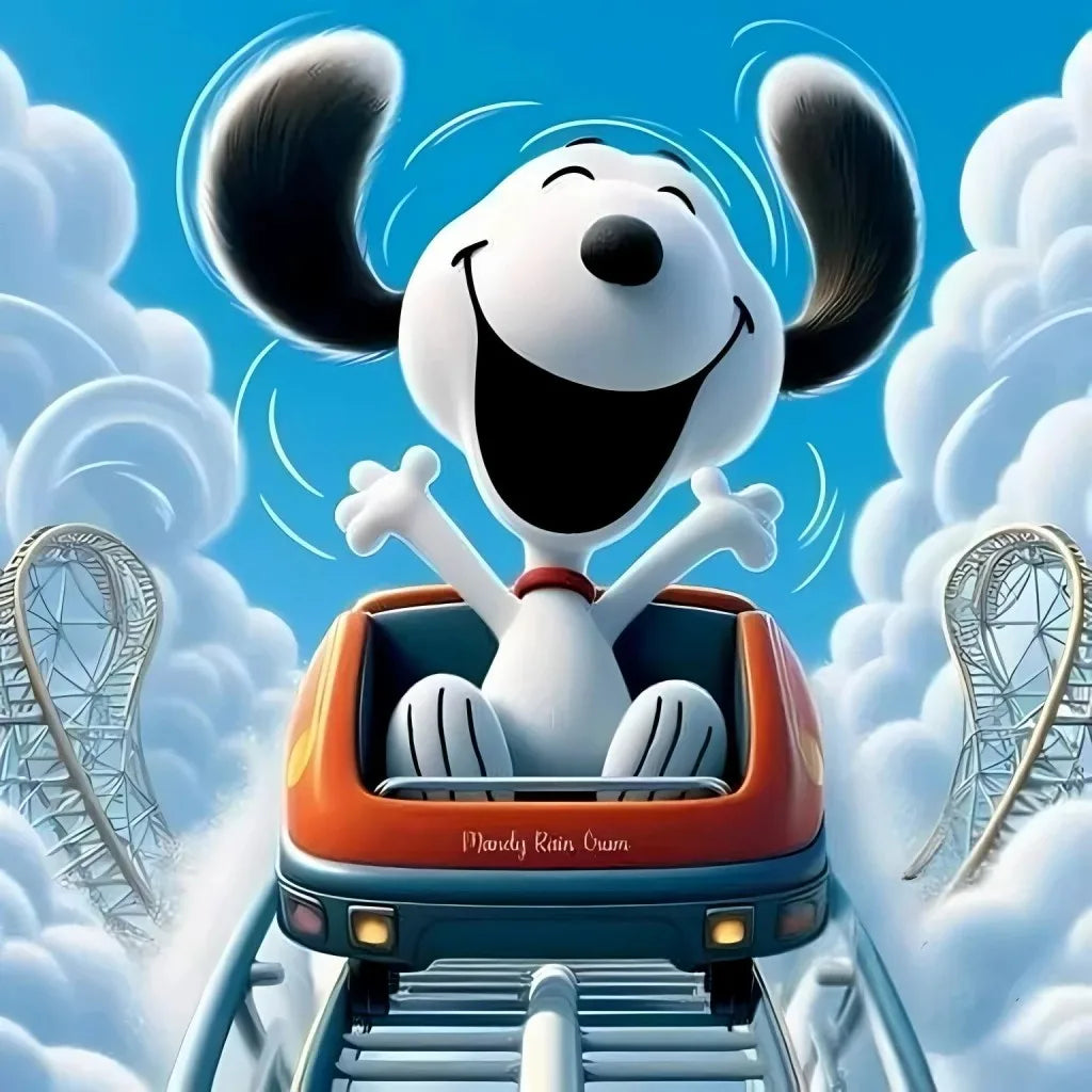 Snoopy Cartoon 5D DIY Art Diamond Round Drills