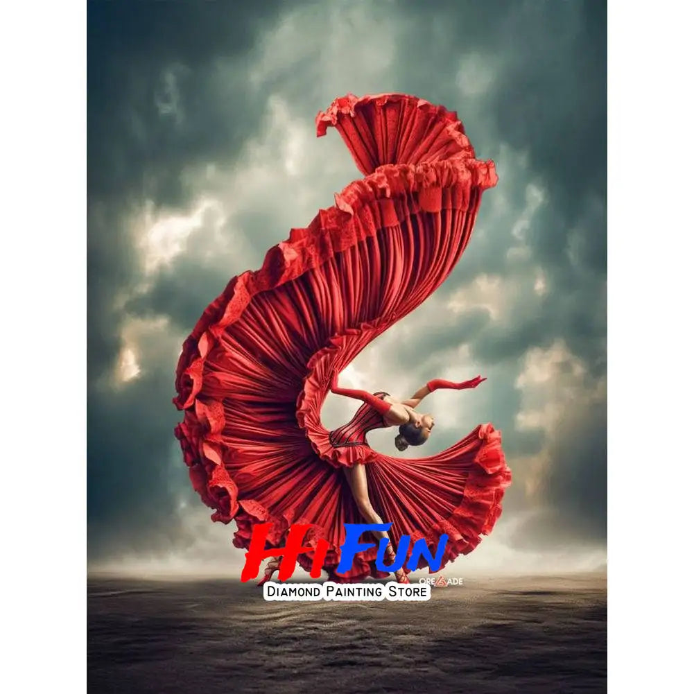 DIY Diamond Painting Mosaic Flamenco Dancer Full Square/Round Drill