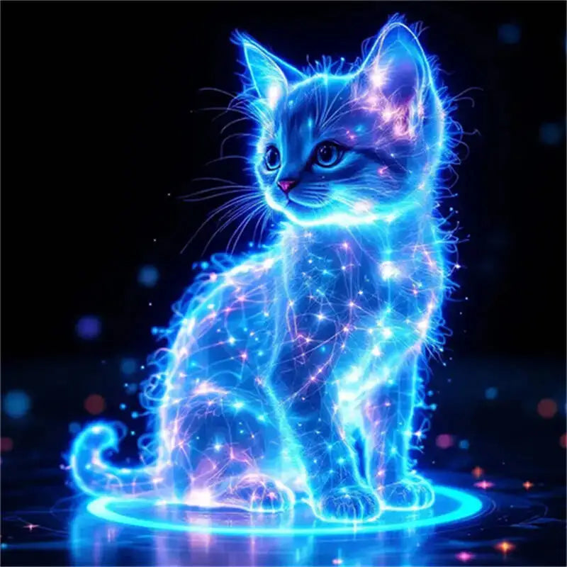 Huacan AB DIY Diamond Painting Cat Fantasy Full Square / Round Drill