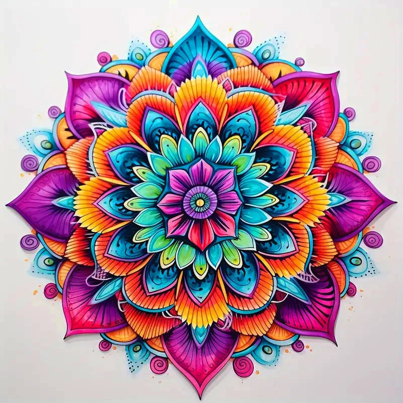 Huacan Full Diamond Painting Flower DIY 5d Diamond Mosaic Mandala Full Square / Round Drill