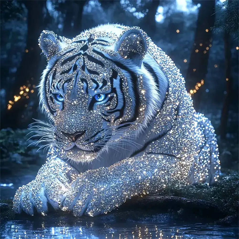 Evershine Diamond Tiger Painting DIY Full Square / Round Drill