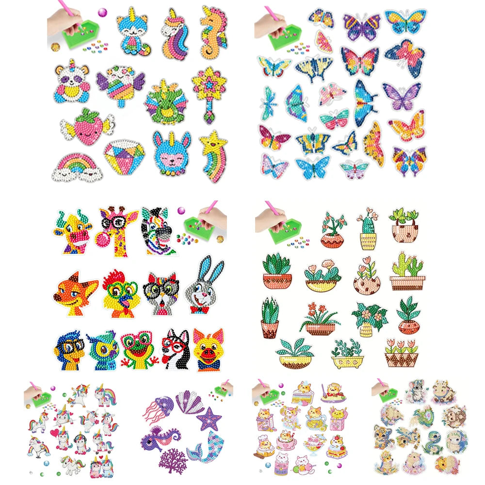 Diamond Sticker DIY Diamonds Art Diamonds Painting Stickers Cute Cartoon Pattern