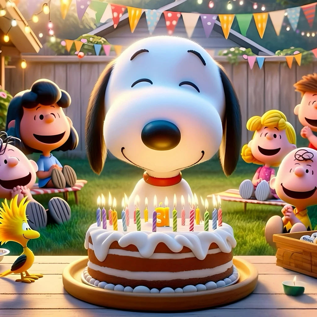 Snoopy Cartoon 5D DIY Art Diamond Round Drills