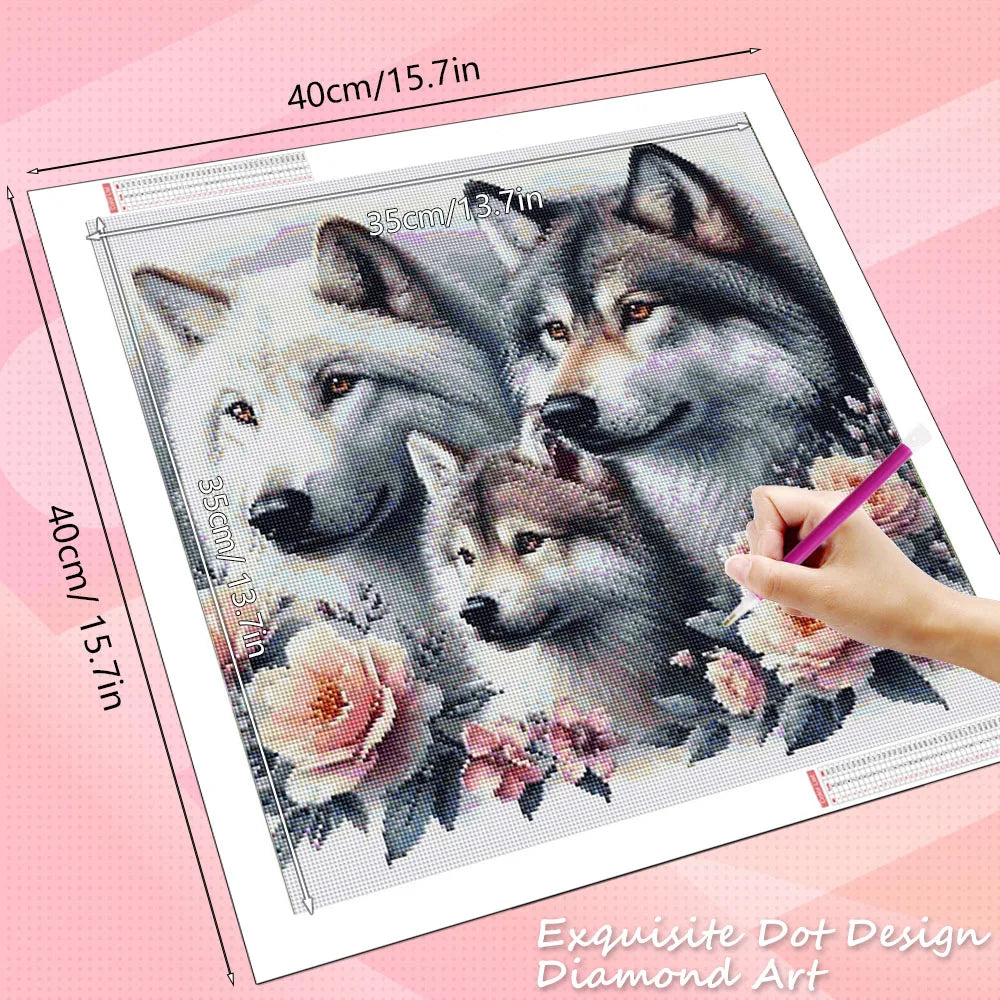 HUACAN 5D DIY Diamond Painting Peony Flowers Square / Round Full Drill