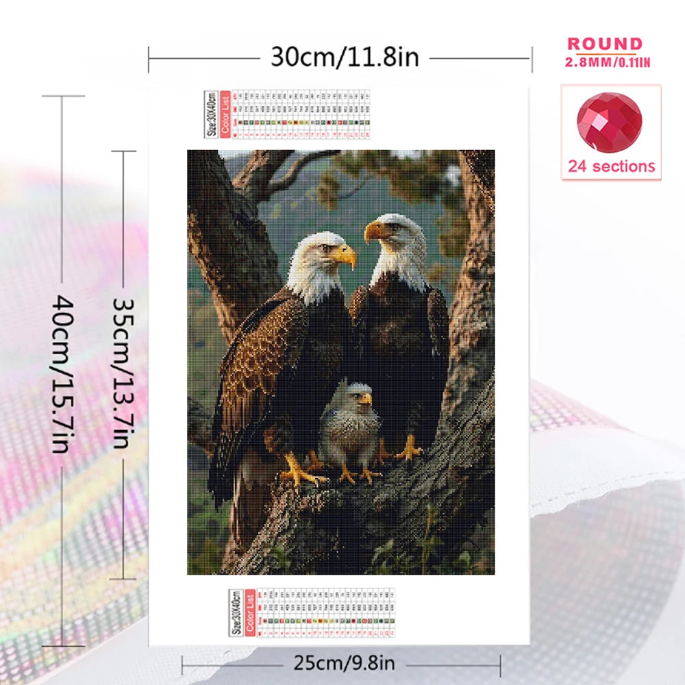 Momoart DIY Diamond Painting Paired Eagles Full Square / Round Drill