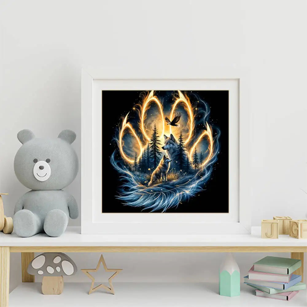 Evershine DIY Diamond Mosaic Wolf Footprint Paw Full Square / Full Drill